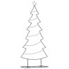 Árbol de Navidad de metal con soporte Negro 180 cm Acero 2