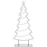 Árbol de Navidad de metal con soporte Negro 180 cm Acero 5