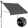 Toldo retrátil manual com LED 100 cm antracite 1