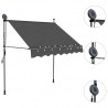 Toldo manual retráctil con LED gris antracita 100 cm 3