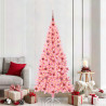Árbol de Navidad con 300 LED con soporte Rosa 210 cm PVC 1
