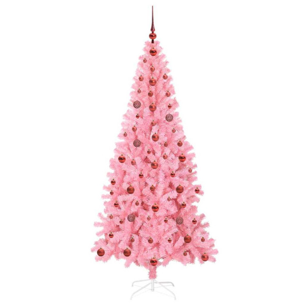 Árbol de Navidad con 300 LED con soporte Rosa 210 cm PVC M 4