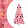 Árbol de Navidad con 300 LED con soporte Rosa 210 cm PVC 2