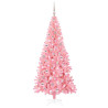 Árbol de Navidad con 300 LED con soporte Rosa 210 cm PVC 3