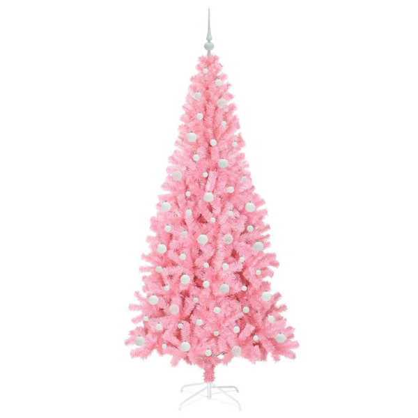 Árbol de Navidad con 300 LED con soporte Rosa 210 cm PVC M 4