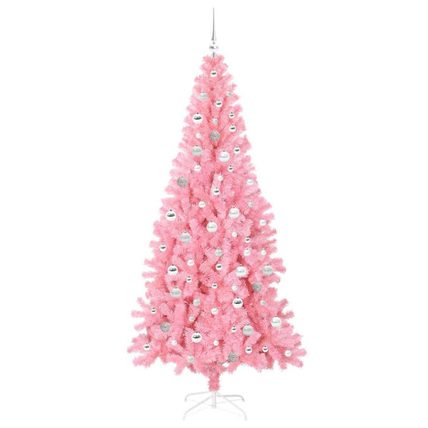 Árbol de Navidad con 300 LED con soporte Rosa 210 cm PVC M 3