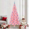 Árbol de Navidad con 300 LED con soporte Rosa 210 cm PVC 1
