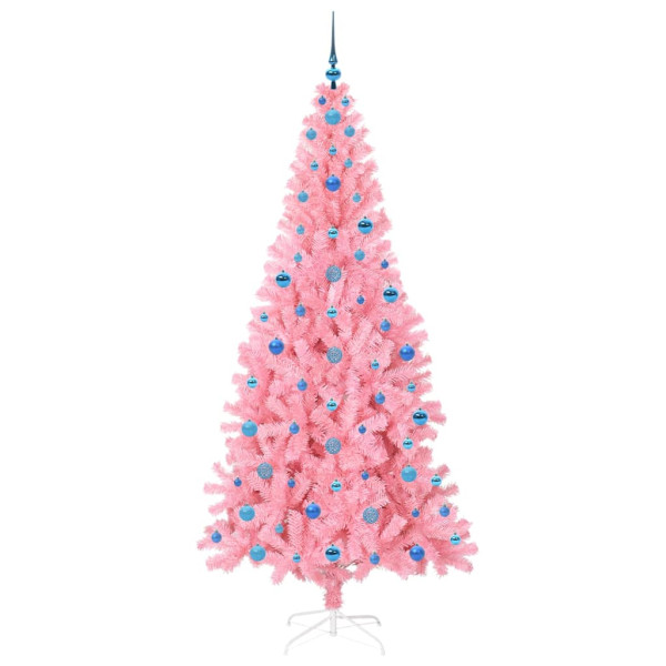 Árbol de Navidad con 300 LED con soporte Rosa 210 cm PVC M 4