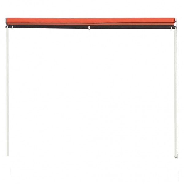 Toldo retráctil naranja y marrón 350x150 cm M 4