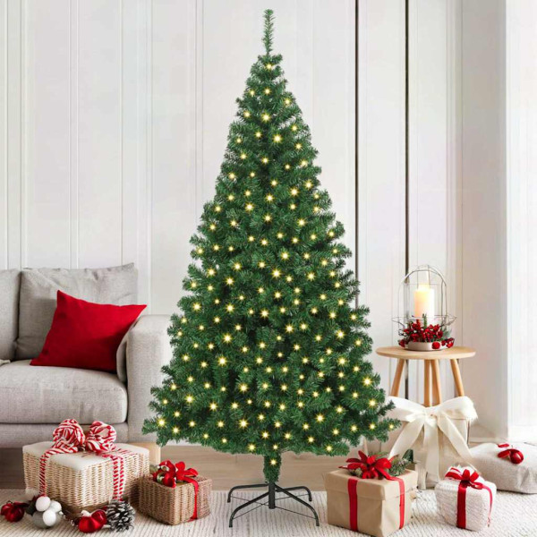 Árbol de Navidad artificial Verde 180 cm PVC y Acero y Plástico D