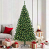 Árbol de Navidad artificial Verde 180 cm PVC y Acero y Plástico 1
