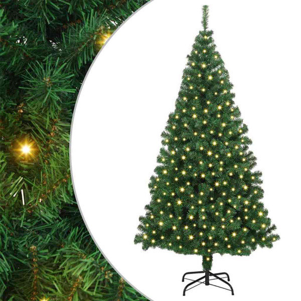Árbol de Navidad artificial Verde 180 cm PVC y Acero y Plástico M 2
