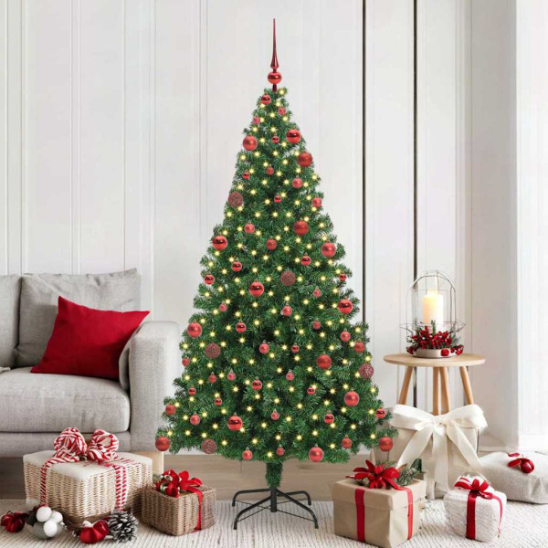 Árbol de Navidad artificial Verde 180 cm PVC y Acero y Plástico D