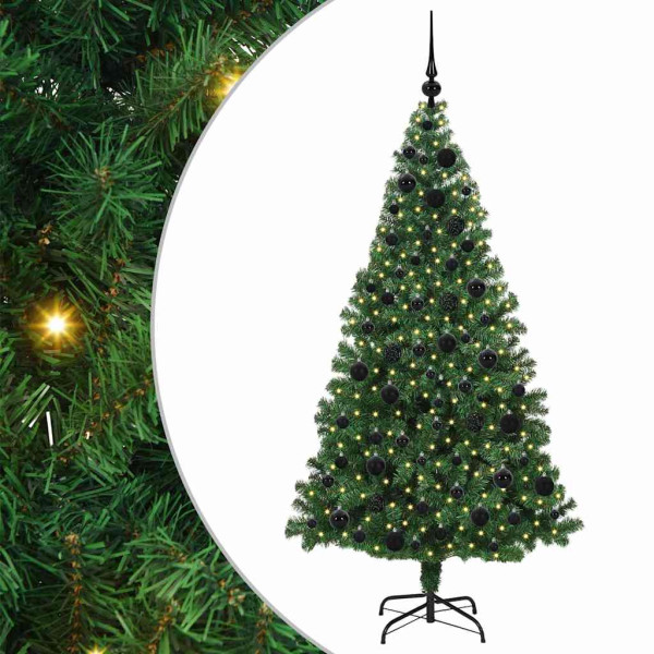 Árbol de Navidad artificial Verde 180 cm PVC y Acero y Plástico M 2