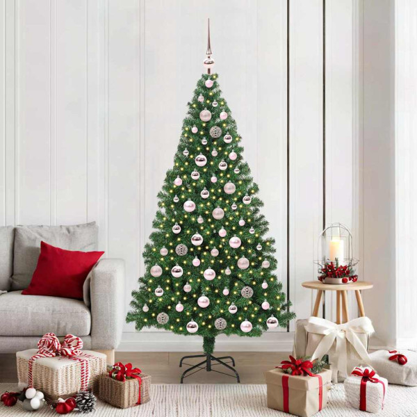Árbol de Navidad artificial Verde 180 cm PVC y Acero y Plástico D