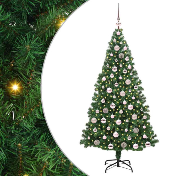 Árbol de Navidad artificial Verde 180 cm PVC y Acero y Plástico M 2
