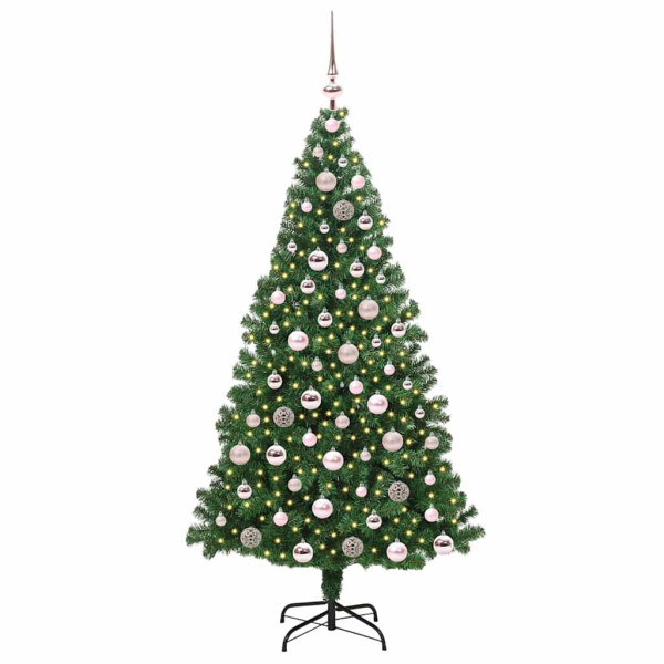 Árbol de Navidad artificial Verde 180 cm PVC y Acero y Plástico M 3