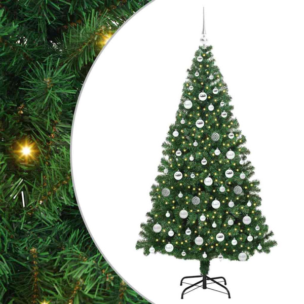 Árbol de Navidad artificial Verde 180 cm PVC y Acero y Plástico M 2