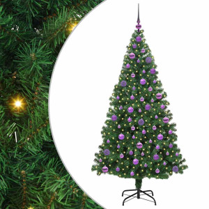 Árbol de Navidad artificial Verde 180 cm PVC y Acero y Plástico H