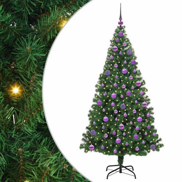 Árbol de Navidad artificial Verde 180 cm PVC y Acero y Plástico M 2