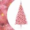 Árbol de Navidad Artificial Preiluminado Rosa 180 cm PVC 2
