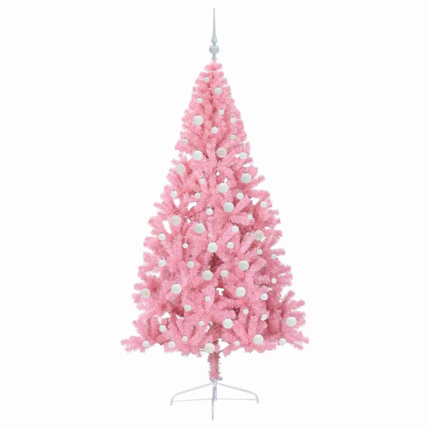 Árbol de Navidad Artificial Preiluminado Rosa 180 cm PVC M 4