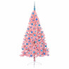 Árbol de Navidad Artificial Preiluminado Rosa 180 cm PVC 3