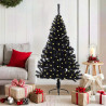 Árbol de Navidad Artificial Preiluminado Negro 150 cm PVC 1