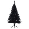 Árbol de Navidad Artificial Preiluminado Negro 150 cm PVC 5