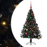 Árbol de Navidad Artificial Preiluminado Negro 150 cm PVC 2