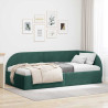 Estructura de cama en esquina Verde oscuro 90 x 190 cm 1