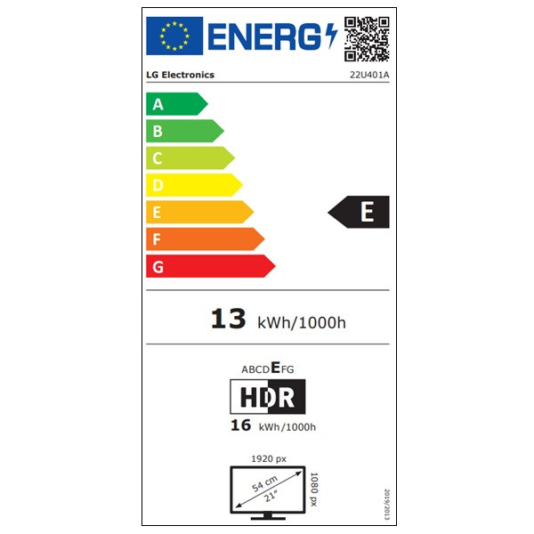 Monitor LG 21.5" VA 22U401A-B negro M 6
