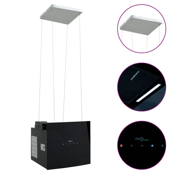 Campana extractora de isla sensor táctil LCD vidrio templado M 3