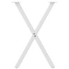 Patas para mesa de comedor en forma de X (2 unidades). color blanco. 57 x (72-73) cm. acero 5