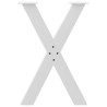 Patas para mesa de comedor en forma de X (2 unidades). color blanco. 60 x (72-73) cm. acero 5