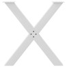 Patas para mesa de comedor en forma de X (2 unidades). color blanco. 70 x (72-73) cm. acero 5