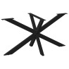 Pata de mesa de comedor forma de araña negra 150x78x(72-73) cm acero 1