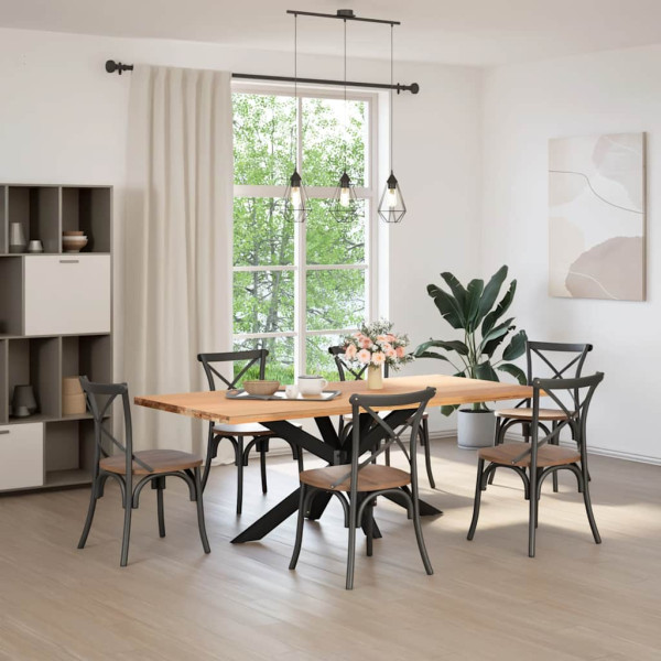 Pata de mesa de comedor forma de araña negra 150x78x(72-73) cm acero M 2