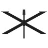 Pata de mesa de comedor forma de araña negra 150x78x(72-73) cm acero 3
