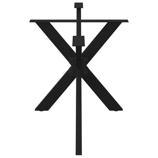 Pata de mesa de comedor forma de araña negra 150x78x(72-73) cm acero M 4