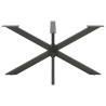 Pata de mesa de comedor forma araña antracita 150x78x(72-73) cm acero 3