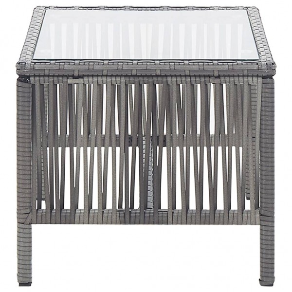 Muebles jardín 4 pzas y cojines ratán sintético gris antracita M 5