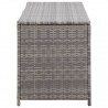 Caja de almacenaje jardín ratán sintético gris 120x50x60 cm 5