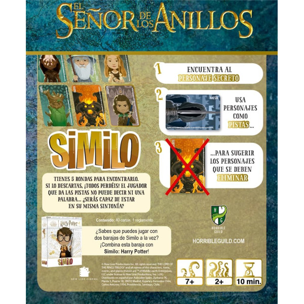 Juego de mesa SIMILO EL SEÑOR DE LOS ANILLOS pegi 8 M 2
