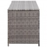 Caja de almacenaje de jardín ratán sintético gris 150x50x60 cm 5