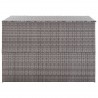 Caixa de arrumação para jardim 150x100x100 cm vime PE cinzento 2
