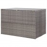 Caixa de arrumação para jardim 150x100x100 cm vime PE cinzento 3