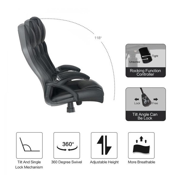 Silla de oficina EQUIP 651016 negro M 7