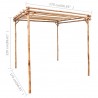 Pérgola de bambú 170x170x220 cm 4