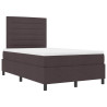Cama tipo Box Spring Marrón oscuro 120 x 190 cm tela 5